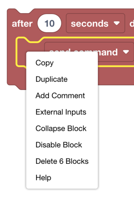 Blockly Context Menu